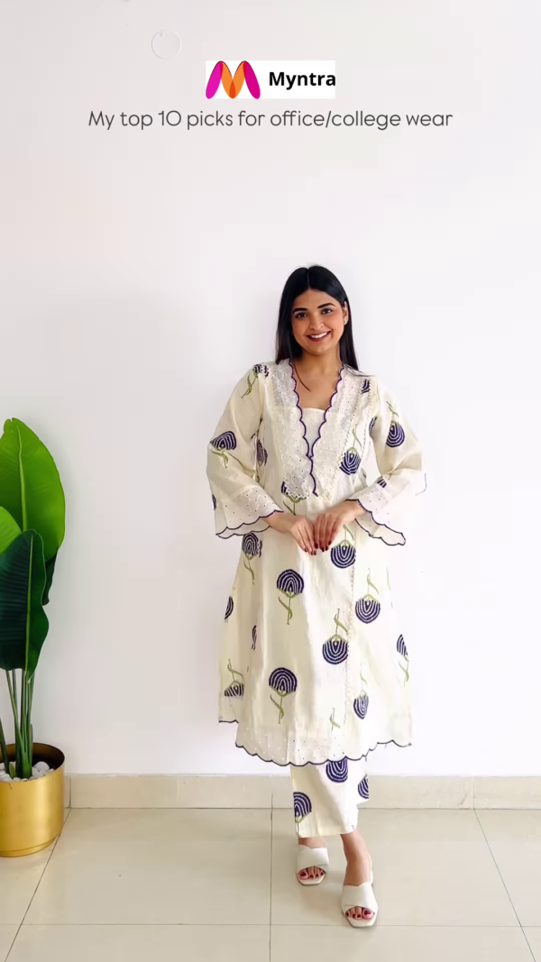 Pink Sleeveless Printed Kurta Set – Chic & Comfortable Ethnic Wear - Image 10