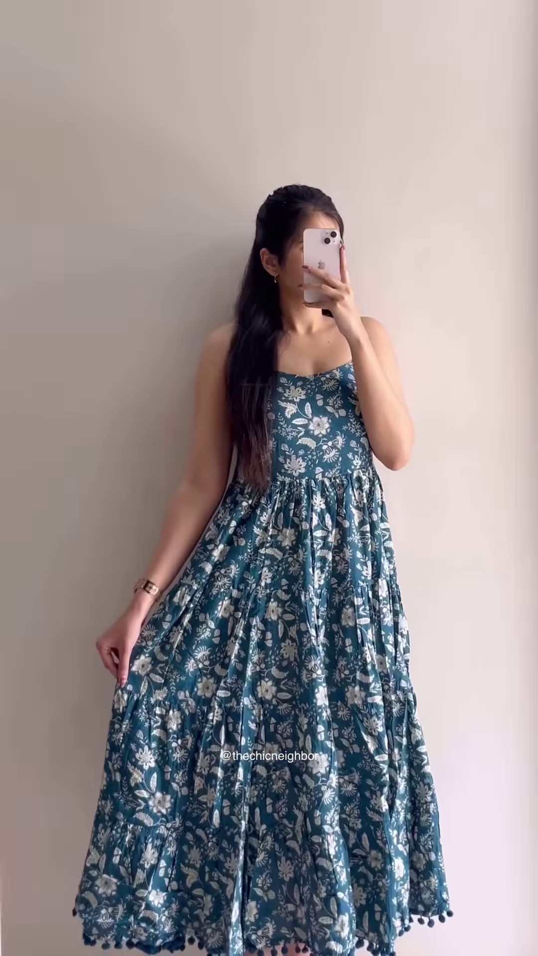 Elegant Printed Tiered Dress for Women - Stylish Maroon & White Midi Dress - Available in 6 Colors - Image 3