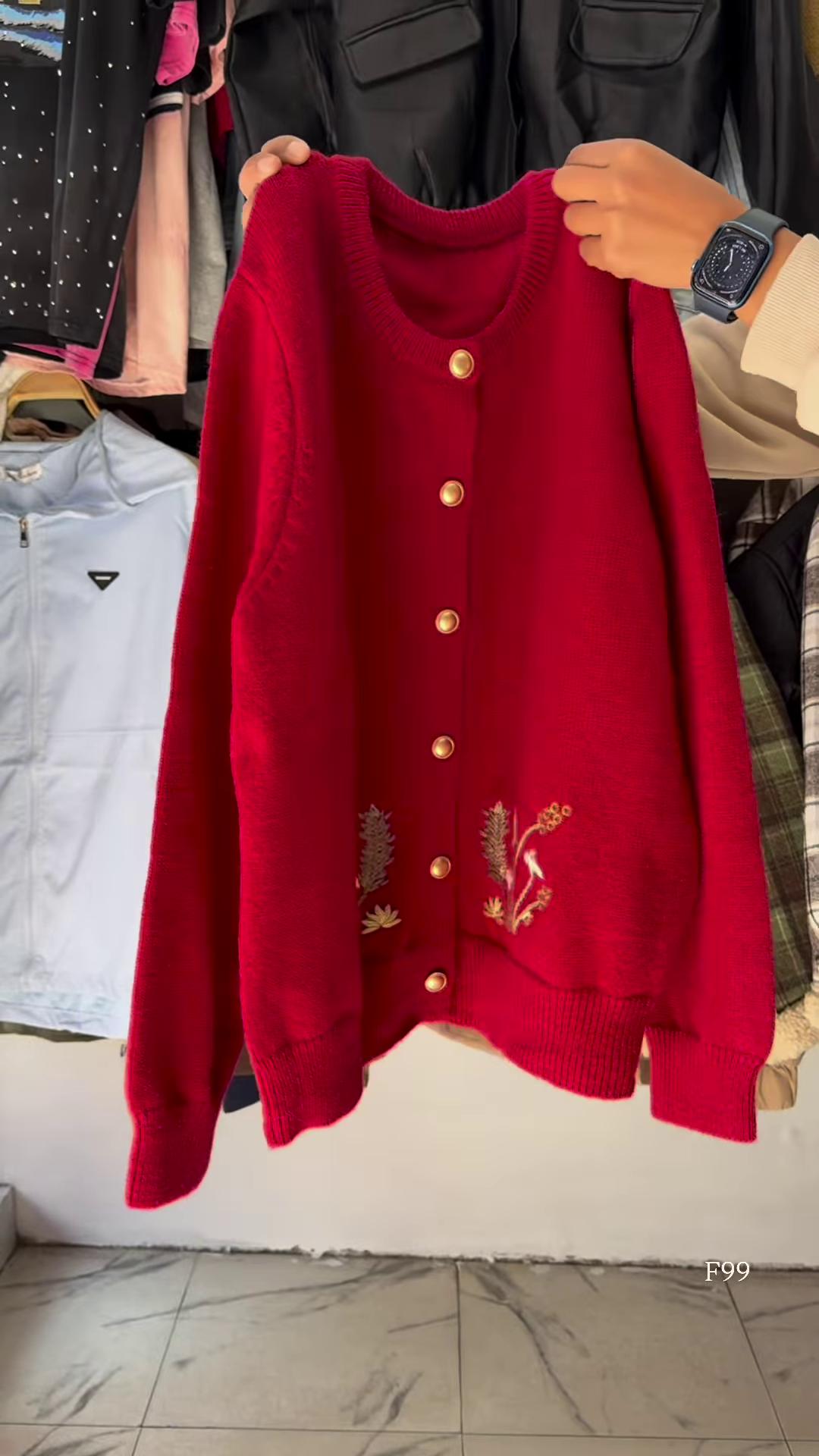 Black Floral Embroidered Button Cardigan – Luxe, Versatile, and Effortlessly Elegant 🌼✨