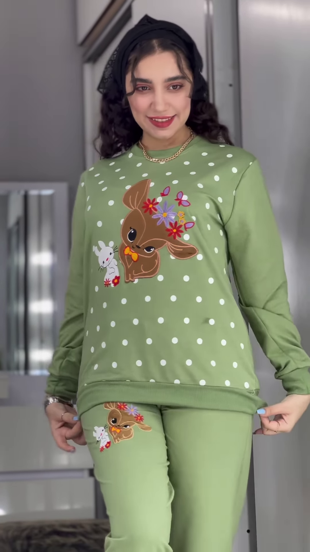 Polka Bunny Cozy Tracksuit – Cute Embroidery, Soft Warmth, All‑Day Comfort 🐰 - Image 7