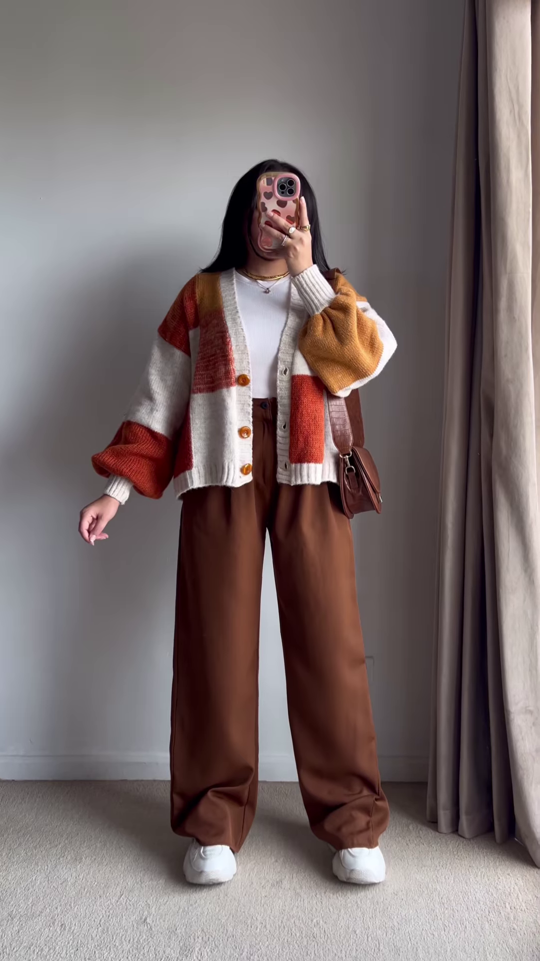 Color-Block Pastel Cardigans π§₯π¨ β Soft Knit Layers in Pink-Blue, Purple-Beige & Orange-Mustard Variants - Image 2