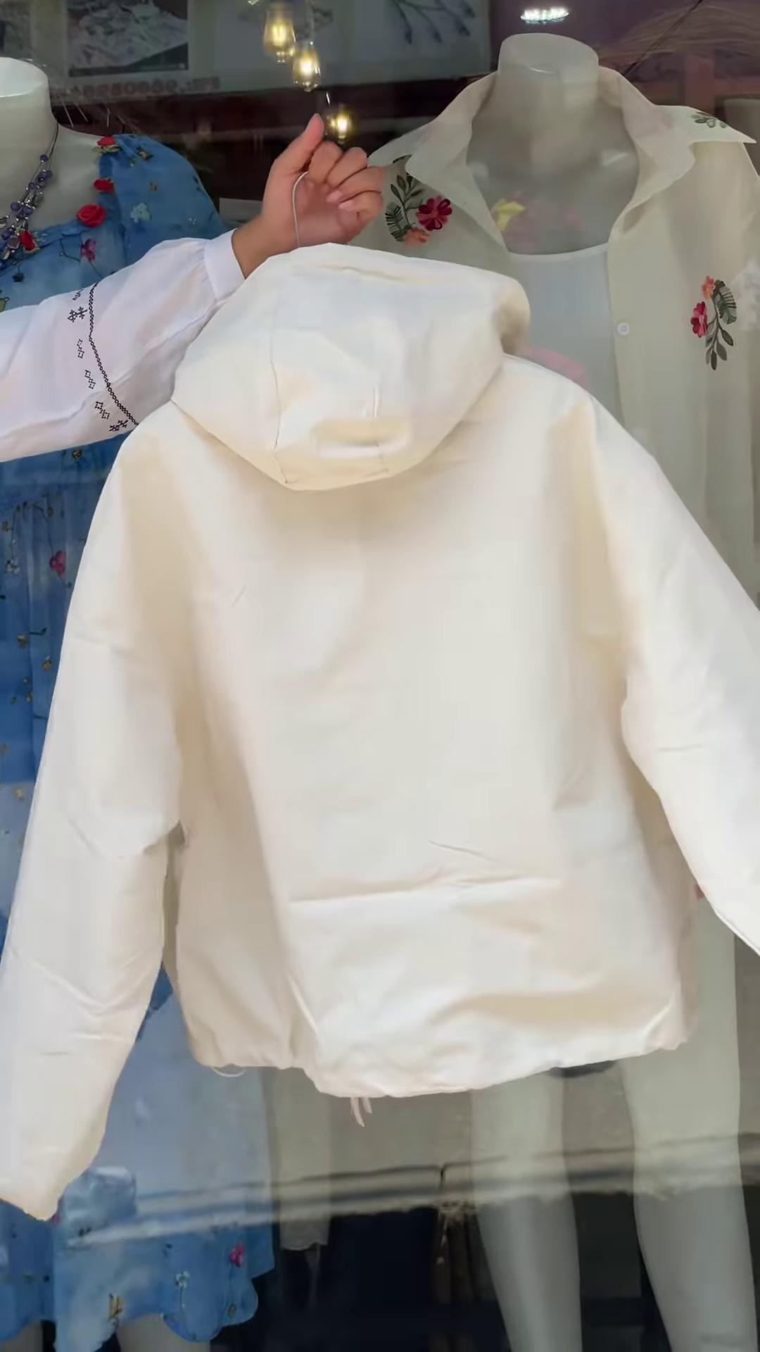 Boutique Hooded Zip-Up Jackets 🧥🌸 – Orange, White & Purple Variants with Layered Styling - Image 3