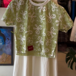 Embroidered Organza Top & Flowy Skirt Co-Ord Set