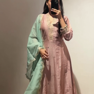 Brown Embroidered Kurta with Elegant Thread Work – Daily Wear & Semi-Festive Collection