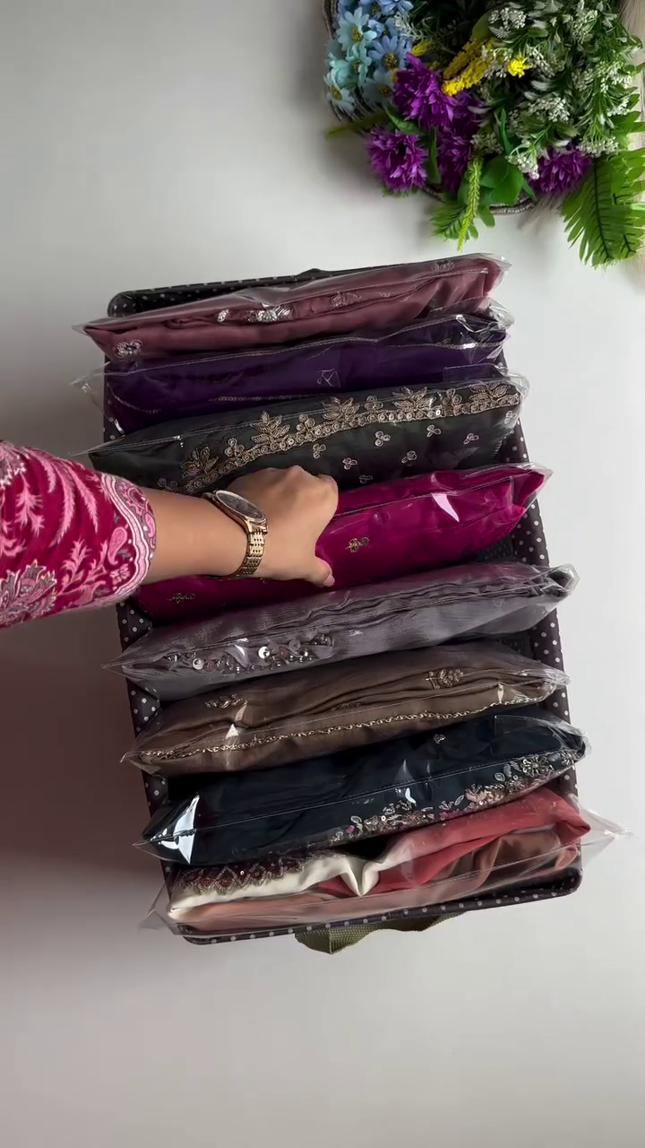 Taupe Brown Embroidered V-Neck Cotton Kurta Set - Image 2