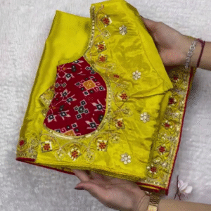 Sun-Kissed Yellow Patola Fusion Saree Set