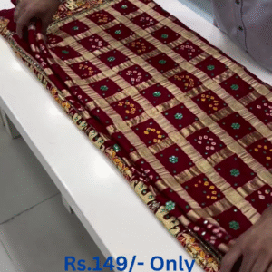 Heritage Maroon Bandhani Silk Saree