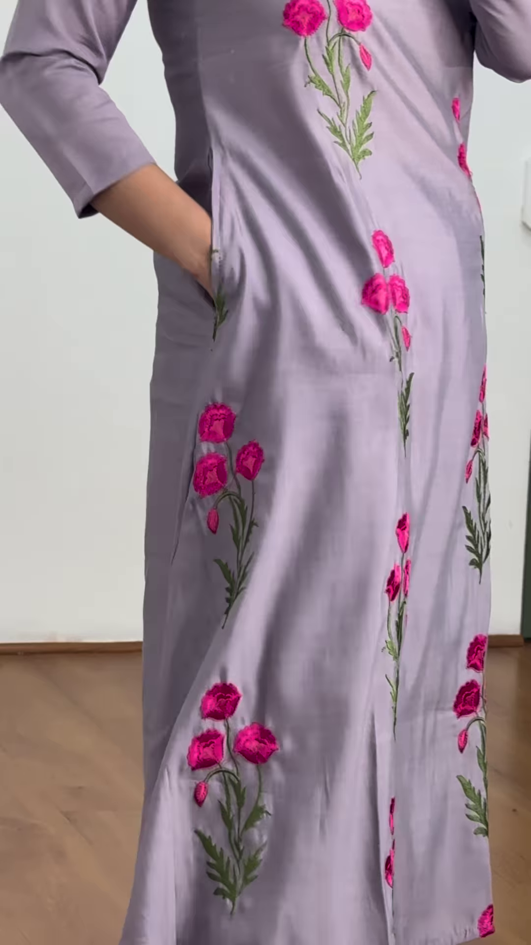 Olive Bloom Embroidered Co-Ord Set β Ethnic Charm with a Modern Twist - Image 4