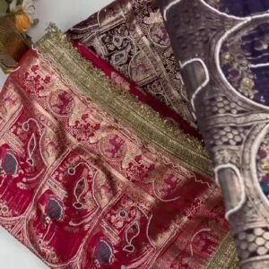 Regal Banarasi Silk Zari Woven Saree with Intricate Border – Available in Royal Purple & Deep Fuchsia