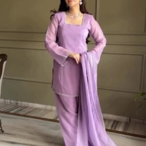 Minimalist Embellished Kurta Set – Available in Serene Aqua & Pastel Lilac