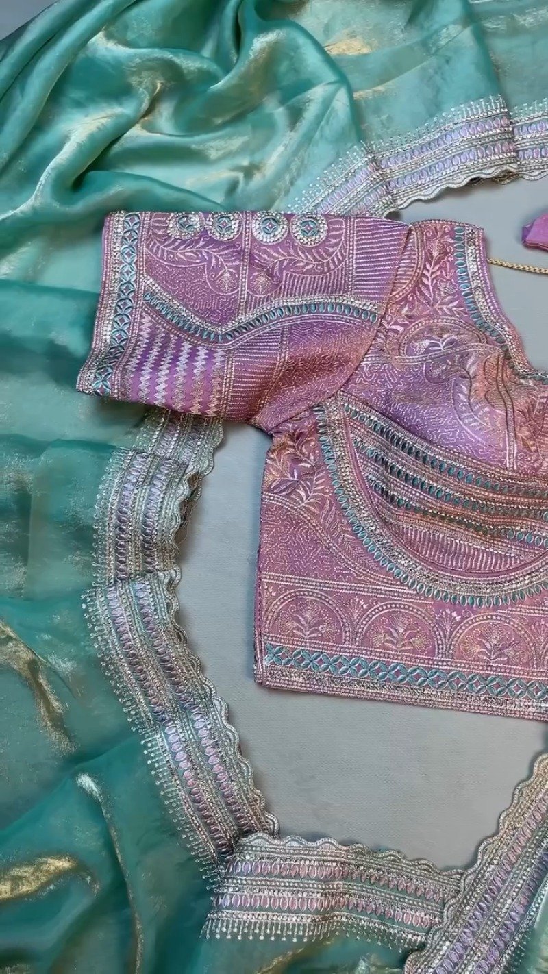 Enchanting Lavender & Mint Embroidered Ethnic Ensemble β Available in Lavender & Mint