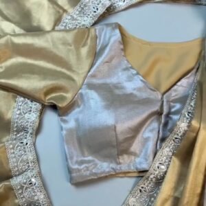 Opulent Gilded Silk & Metallic Shimmer Ethnic Ensemble – Available in Gold & Silver-Gold