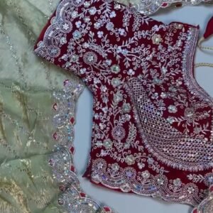 Royal Velvet & Shimmer Organza Ethnic Set with Intricate Sequins Embroidery