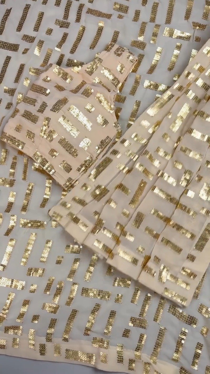 Enchanting Pastel Sequin Embellished Co-ord Set โ Available in Baby Pink & Champagne Gold - Image 2
