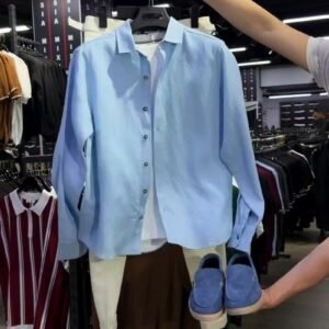 Urban Minimalist Men's Co-ord Set with Matching Loafers – Available in Light Blue, Black, Maroon & White