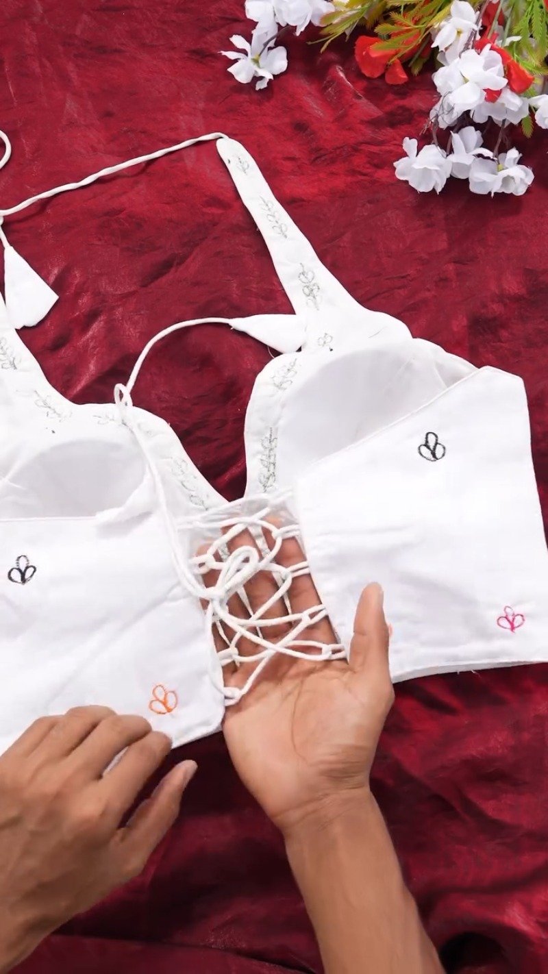 Boho-Chic Mirror Work Halter Neck Crop Top β A Summer Essential - Image 4